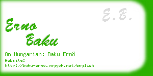 erno baku business card